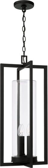 Capital Lighting 948232BK Kent 3 Light Outdoor Hanging Lantern Black