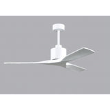 Matthews Fan NK-MWH-MWH-52 Nan 6-speed ceiling fan in Matte White finish with 52” solid matte white wood blades