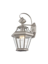 Livex Lighting 2161-07 Outdoor Wall Lantern with Clear Beveled Glass Shades, Bronze