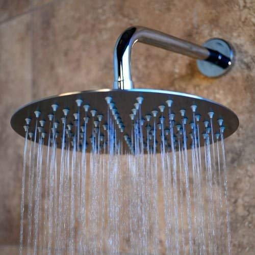 PULSE ShowerSpas 2001-250M Island Falls Stainless Steel Shower Head, Ultra Low-Profile, 10" (250mm), Brushed Matte Finish