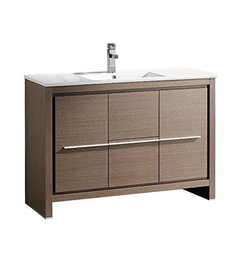 Fresca FCB8148GO Fresca Allier 48" Gray Oak Modern Bathroom Cabinet