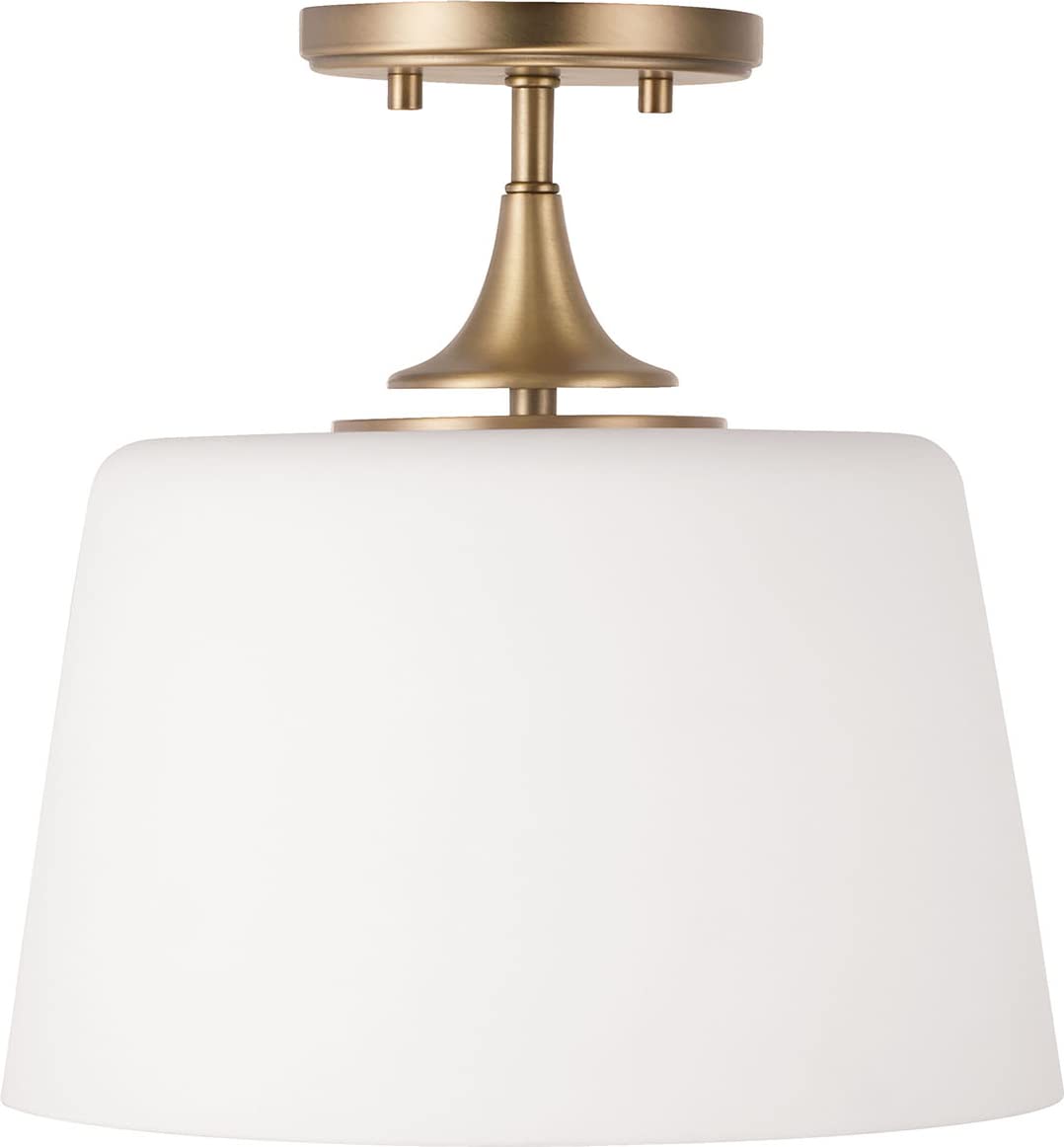 Capital Lighting 248911AD Presley 1 Light Dual Mount Semi-Flush/Pendant Aged Brass