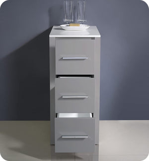 Fresca FST6212GR Fresca Torino 12" Gray Bathroom Linen Side Cabinet