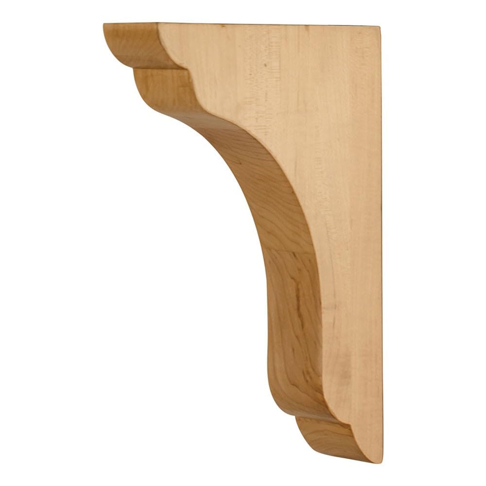Hardware Resources COR46-2-ALD 1-3/4" W x 7" D x 10" H Alder Scalloped End Corbel