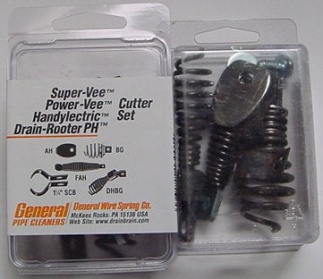 General Wire SVC Super-Vee Package w/ 50HE1 (50' x 1/4") & 35HE2 (35' x 3/8") Cables, HECS Cutter Set, Extra Cartridge, Less Case