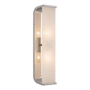 Alora WV327019PNAR ABBOTT 19" WV POLISHED NICKEL ALABASTER 2 x 60W E12