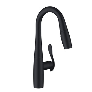 Gerber D454012BS Selene Single Handle Pull-down Kitchen Faucet - Satin Black