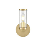 Alora WV309001NBCG REVOLVE WALL VANITY 1 LIGHT NATURAL BRASS CLEAR GLASS