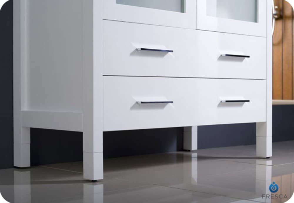 Fresca FCB6236WH-I Fresca Torino 36" White Modern Bathroom Cabinet w/ Integrated Sink