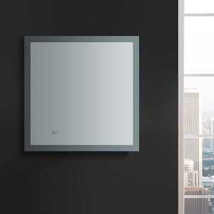Fresca FMR013030 Fresca Angelo 30" Wide x 30" Tall Bathroom Mirror w/ Halo Style LED Lighting and Defogger