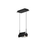 Kuzco LP73510-BK/WH PHOENIX 9" LINEAR PENDANT TEXTURED BLACK MATTE WHITE INTERIOR 120" WIRE 120V TRIAC/ELV LED 3000K 90CRI 13W