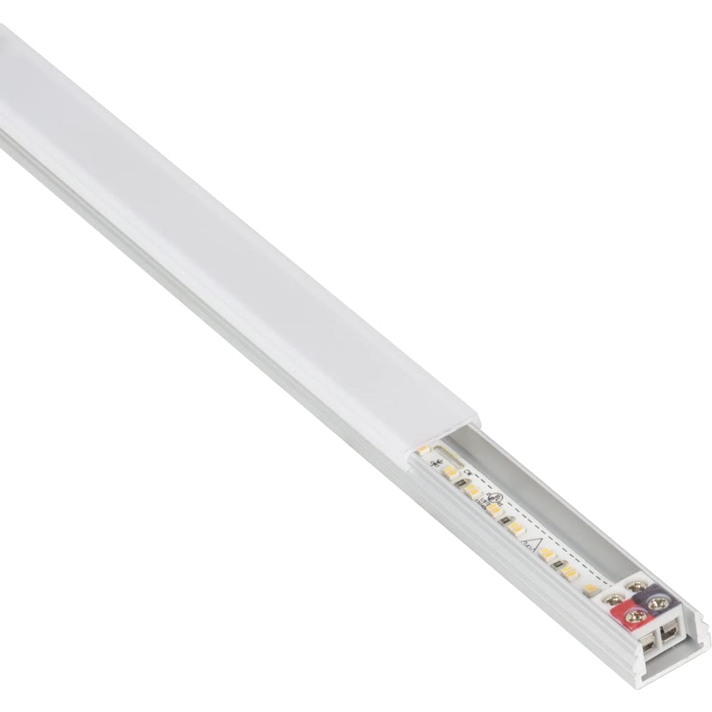 Task Lighting LT2P724V09-03W 5-1/8" 96 Lumens 24-volt Standard Output Linear Fixture, Fits 9" Wall Cabinet, 3 Watts, Flat 007 Profile, Tunable-white 2700K-5000K