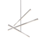 Kuzco CH10345-BN VEGA 45" CH Brushed Nickel 120V TRIAC/ELV LED 3000K 90CRI 56W