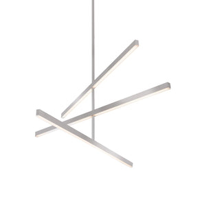 Kuzco CH10345-BN VEGA 45" CH Brushed Nickel 120V TRIAC/ELV LED 3000K 90CRI 56W