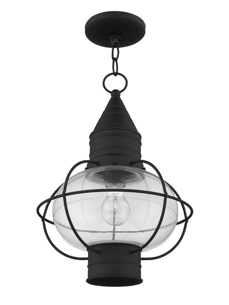Livex Lighting 26905-91 Transitional One Light Outdoor Post-Top Lanterm from Newburyport Collection in Pwt, Nckl, B/S, Slvr. Finish, Brushed Nickel