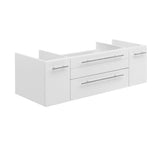 Fresca FCB6148WH-UNS Fresca Lucera 48" White Wall Hung Undermount Sink Modern Bathroom Cabinet