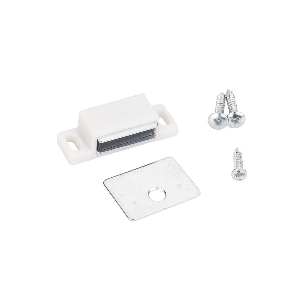 Hardware Resources 50631-R 15 lb Single Magnetic Catch White/Zinc, Retail Pack