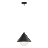 Alora PD485214MBOP REMY 14" PENDANT MATTE BLACK OPAL GLASS
 72" WIRE E26 60W