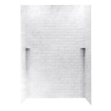 Swanstone STMK96-3662 36 x 62 x 96 Swanstone Classic Subway Tile Glue up Shower Wall Kit in Ice STMK963662.130