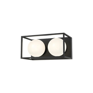 Alora VL519213MBOP AMELIA 13" VL MATTE BLACK OPAL GLASS 2X60W E26