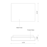 Kuzco AT6610-WH MICA 10" AT White 120V ELV LED 3000K 90CRI 26W