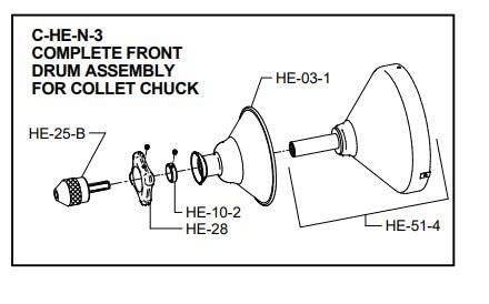 General Wire HE-25-B Collet Chuck