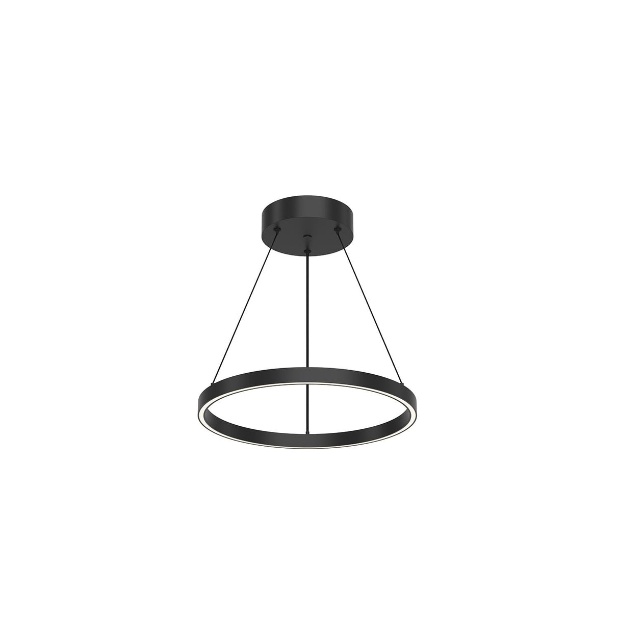 Kuzco PD87718-BK Cerchio 18" Pendant BK Aluminum Extrusion Up Down Duo Canopy 930 TRIAC 120 53W
