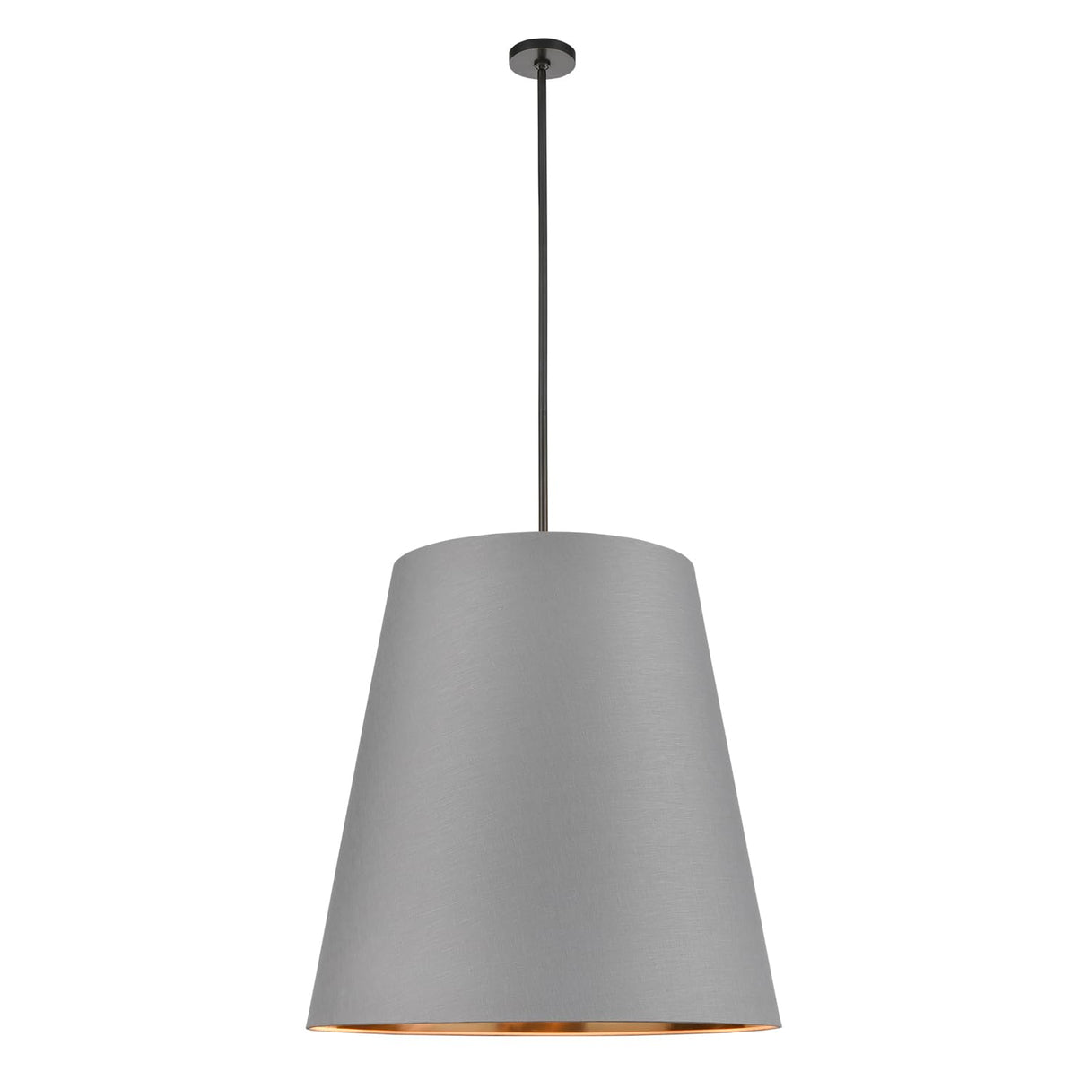 Alora PD311030UBGG CALOR PENDANT 3 LIGHT URBAN BRONZE GRAY LINEN WITH GOLD PARCHMENT