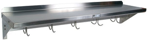John Boos GRWS24 Cucina Americana Mensola Grande Shelf with Wall Mounted Pot Rack Size: 24
