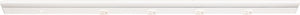 Task Lighting LP36QD12NDWWT30 36-1/2" 1200 Lumen Direct Voltage DV Lighted Power Strip, White Finish, White Receptacles, 3000K Soft White