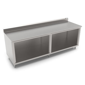 John Boos 4CO6R5-2436 16GA Stainless Steel Modular Base Work Table With 5” Rear Riser, 24” Wide, Open Front (4CO6R5)