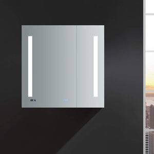 Fresca FMC013030 Fresca Tiempo 30" Wide x 30" Tall Bathroom Medicine Cabinet w/ LED Lighting & Defogger