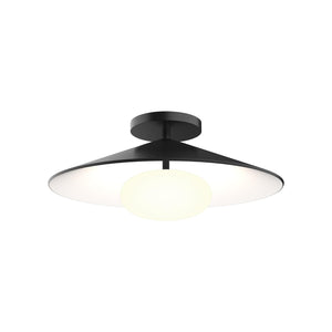Kuzco FM22815-BK/WH CRUZ 15" FLUSH MOUNT BLACK OUTER WHITE INNER METAL SHADE 12W 120VAC WITH LED DRIVER 3000K 90CRI