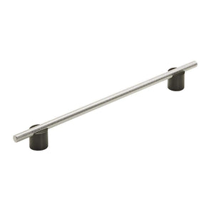 Amerock Cabinet Pull Matte Black/Polished Nickel 10-1/16 inch (256 mm) Center to Center Transcendent 1 Pack Drawer Pull Drawer Handle Cabinet Hardware