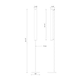 Kuzco FL70155-BK GRAMERCY 55" FL Black 120V Touch dimmer LED 3000K 90CRI 25W