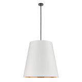 Alora PD311030UBWG CALOR PENDANT 3 LIGHT URBAN BRONZE WHITE LINEN WITH GOLD PARCHMENT