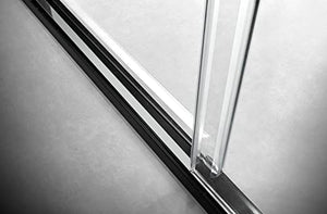 Elegant 54'' * 76'' Frameless Shower Door (Brushed Nickel)