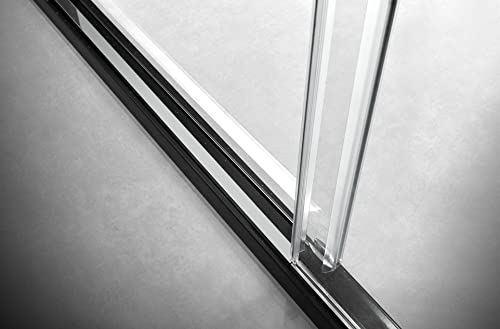 Elegant 54'' * 76'' Frameless Shower Door (Brushed Nickel)