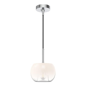 Kuzco PD57508-CH/OP SAMAR 8" PENDANT CHROME TRANSITION OPAL GLASS 120" WIRE E26 60W