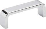 Elements 193-3PC 3" Center-to-Center Polished Chrome Square Asher Cabinet Pull