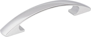 Elements 771-96PC 96 mm Center-to-Center Polished Chrome Arched Strickland Cabinet Pull