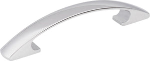 Elements 771-96SN 96 mm Center-to-Center Satin Nickel Arched Strickland Cabinet Pull