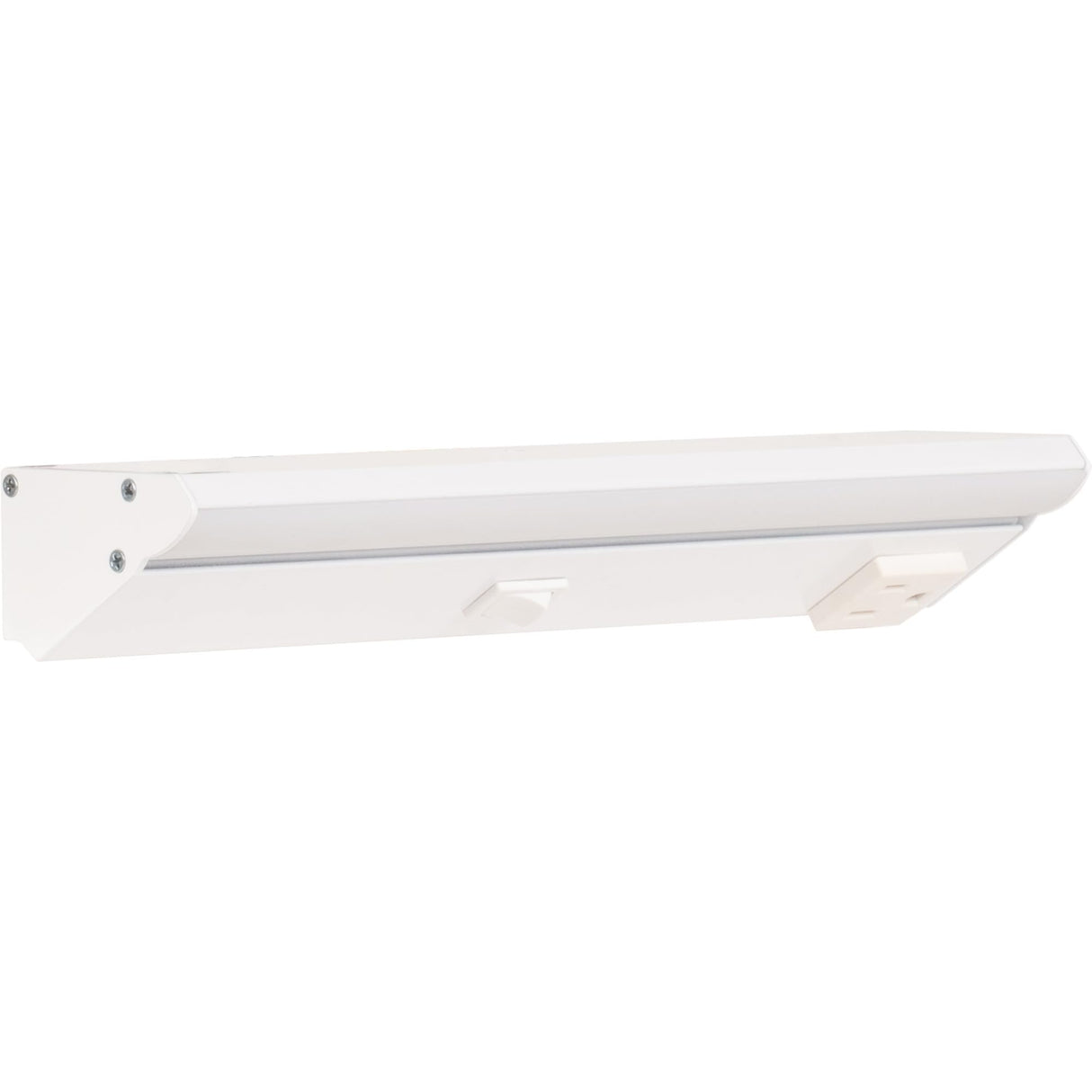 Task Lighting LP10QD2NDWWT40 10-1/2" 200 Lumen Direct Voltage DV Lighted Power Strip, White Finish, White Receptacles, 4000K Cool White