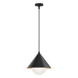 Alora PD485214MBOP REMY 14" PENDANT MATTE BLACK OPAL GLASS
 72" WIRE E26 60W