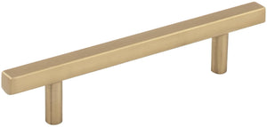 Jeffrey Alexander 845-96BG 96 mm Center-to-Center Brushed Gold Square Dominique Cabinet Bar Pull