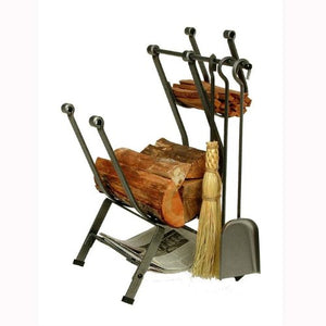 Enclume LR14NT HS Front Loading Fireplace Log Rack w/ 3 Tools HS