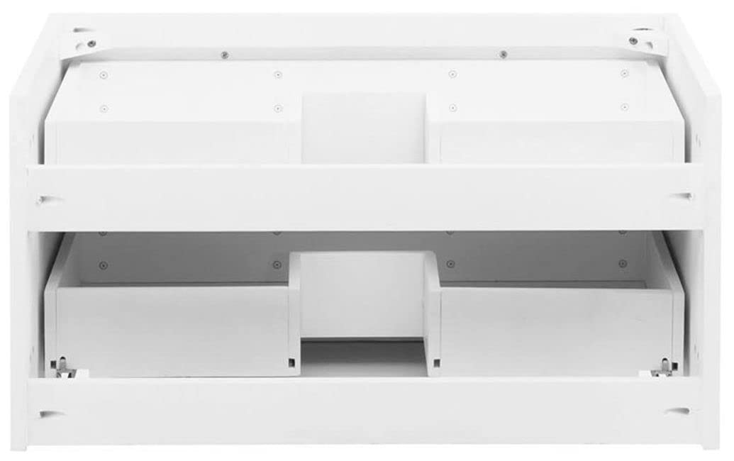 Fresca FCB6130WH-VSL Fresca Lucera 30" White Wall Hung Vessel Sink Modern Bathroom Cabinet