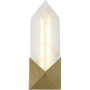 Alora WV323112VBAR CAESAR 12" WV VINTAGE BRASS ALABASTER  11W LED 90 3000K AC LED