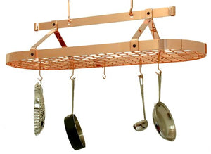 Enclume PR16CWG CP 48" Oval Ceiling Pot Rack w/ 24 Hooks CP