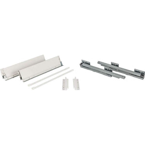 Hardware Resources MDB-164-450 450 mm Deep x 164 mm Height Full Ext. HD Soft-close Metal Drawer Box System with 10 mm Dowels